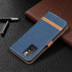 Xiaomi Redmi 10 Stoff und Lederoptik Tasche mit Riemen Xiaomi Redmi 10 Stoff und Lederoptik Tasche mit Riemen