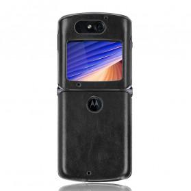 Motorola Razr 5G Cover Kunstleder Litschi