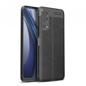 Hülle Vivo Y72 5G Litschi-Leder-Effekt Double Line