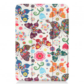 Smart Case iPad Mini 6 (2021) Verstärkt Schmetterlinge und Blumen