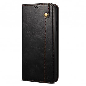 Flip Cover Oppo Reno 6 5G Kunstleder Gewachst
