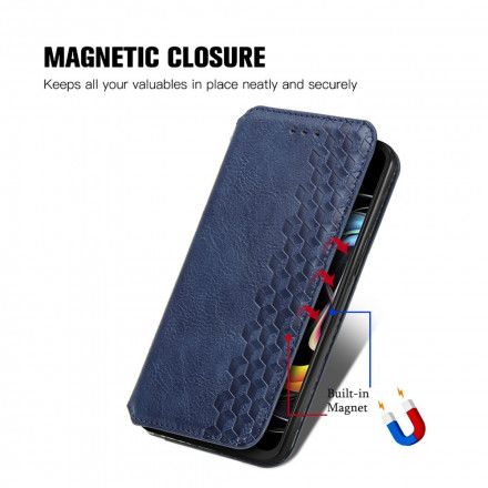 Flip Cover Motorola Edge 20 Lite Kunstleder Textur Diamant