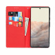 Flip Cover Google Pixel 6 Echtleder Litchi mit Riemen Flip Cover Google Pixel 6 Echtleder Litchi mit Riemen