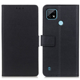Überzug Realme C21 Effekt Glänzendes Leder Einfach