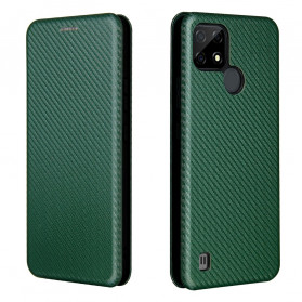 Flip Cover Realme C21 Kohlefaser
