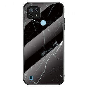 Cover Realme C21 Gehärtetes Glas Marble Colors