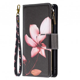 Hülle Realme C21 Tasche mit Reißverschluss Blume