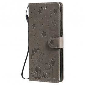 Hülle REalme C21 Katze und Biene mit Riemen