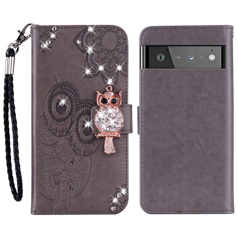 Google Pixel 6 Hülle Eule Mandala und Charm