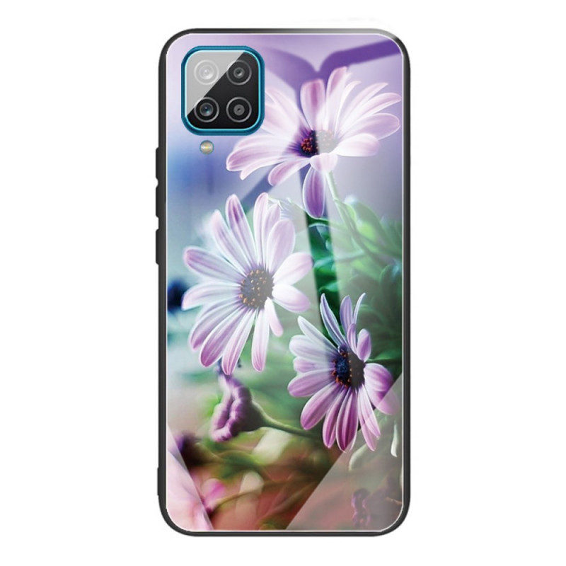 Hülle Samsung Galaxy M32 Panzerglas Blumen