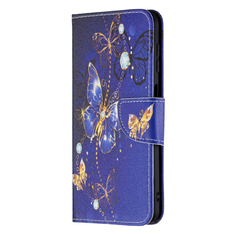 Samsung Galaxy M32 Hülle Goldene Schmetterlinge