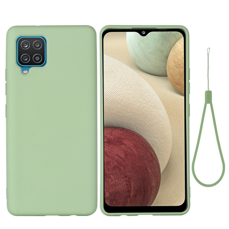 Samsung Galaxy M32 Liquid Silicon Cover mit Riemen