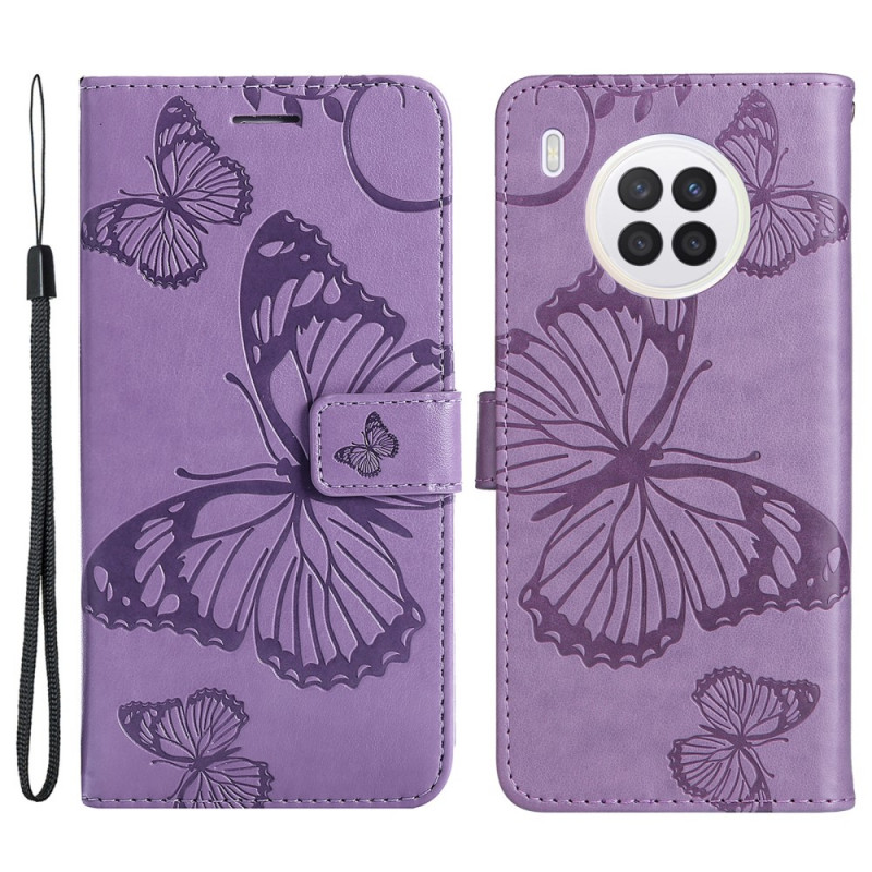 Honor 50 Lite / Huawei Nova 8i Hülle Riesige Schmetterlinge mit Riemen