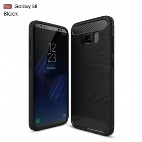 Samsung Galaxy S8 Kohlefaser Cover Gebürstet