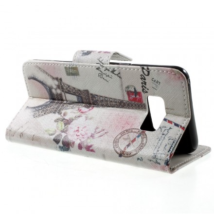 Samsung Galaxy S8 Plus Retro Eiffel Tasche