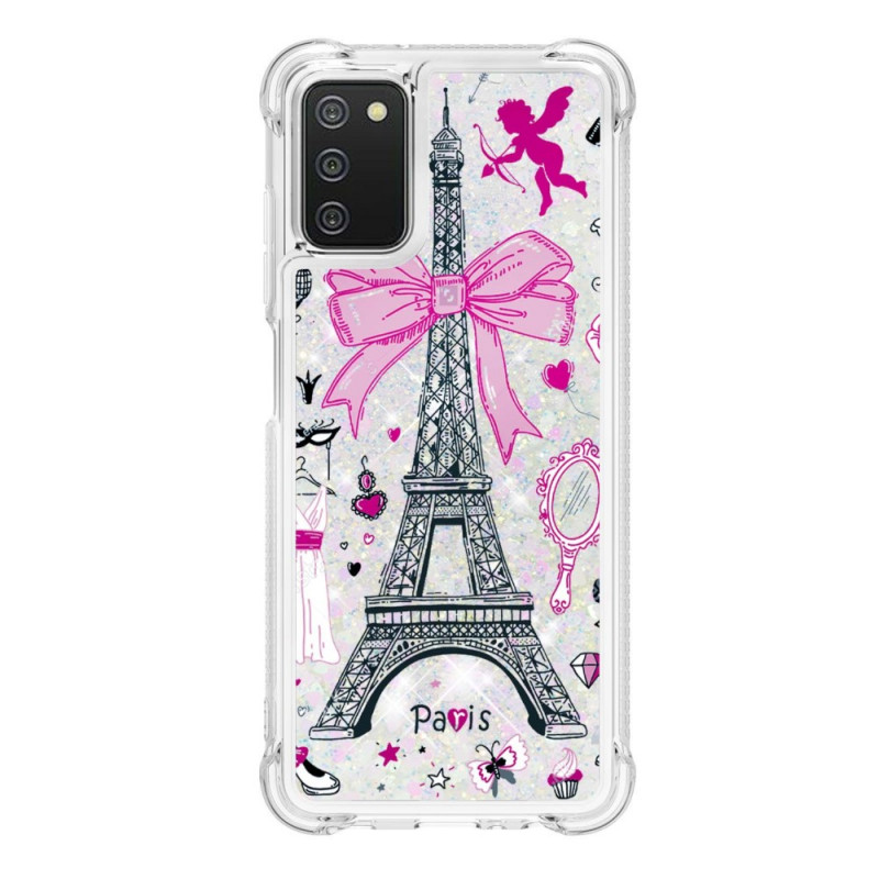 Samsung Galaxy A03s Cover Der Eiffelturm Glitzer
