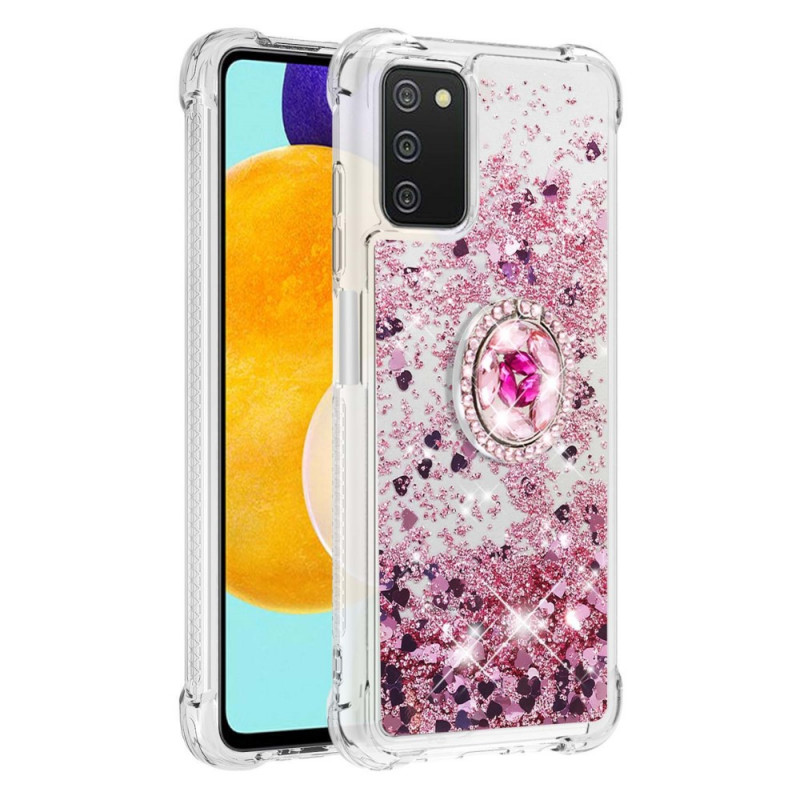 Samsung Galaxy A03s Glitter Cover mit Ringhalter