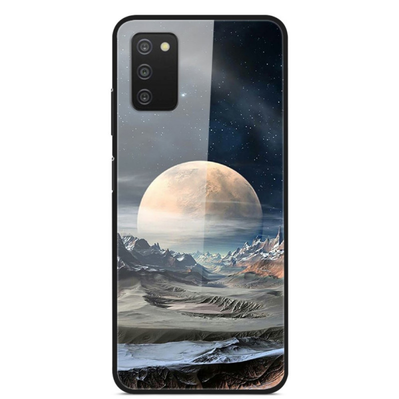 Samsung Galaxy A03s Panzerglas Space Moon Cover