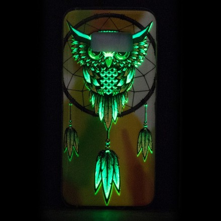 Samsung Galaxy S8 Traumfänger Eule Cover Fluoreszierend