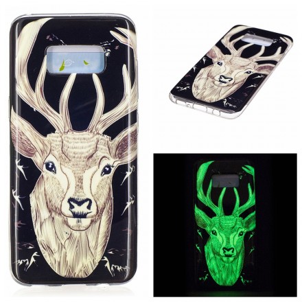 Samsung Galaxy S8 Cover Hirsch Magestueux Fluoreszierend