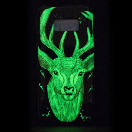 Samsung Galaxy S8 Cover Hirsch Magestueux Fluoreszierend