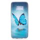 Samsung Galaxy S8 Schmetterling Cover Blau Fluoreszierend