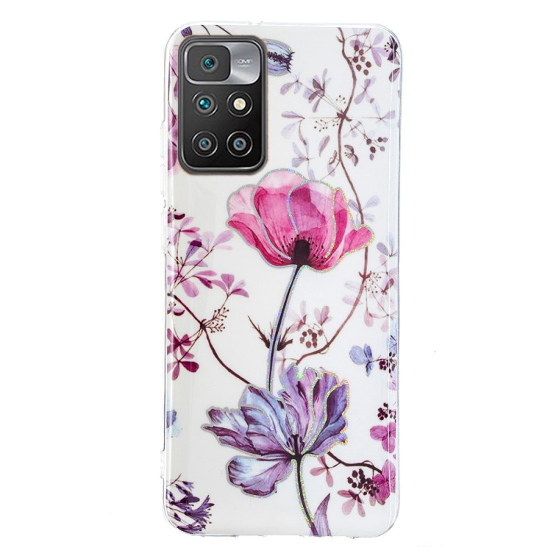 Xiaomi Redmi 10 Marmor Blumen Cover