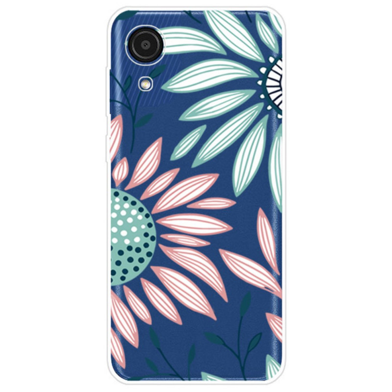 Samsung Galaxy A03 Core Cover Transparent Eine Blume
