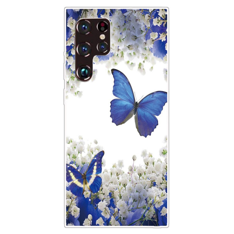 Samsung Galaxy S22 Ultra 5G Schmetterlinge Design Cover
