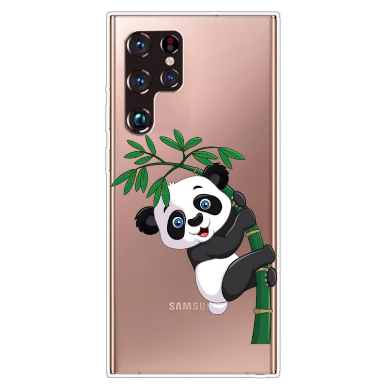 Samsung Galaxy S22 Ultra 5G Panda Cover Auf Dem Bambus
