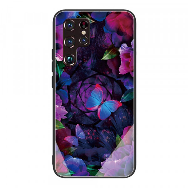 Samsung Galaxy S22 Ultra 5G Panzerglas Cover Variation Schmetterlinge
