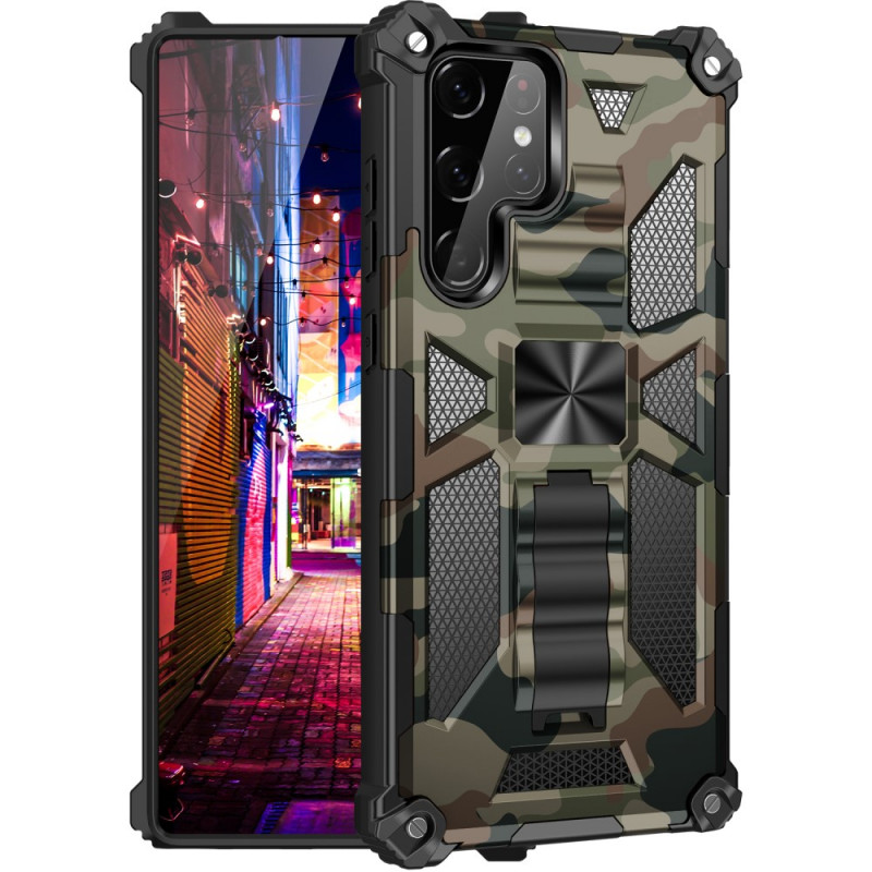 Samsung Galaxy S22 Ultra 5G Camouflage Cover Abnehmbare Halterung