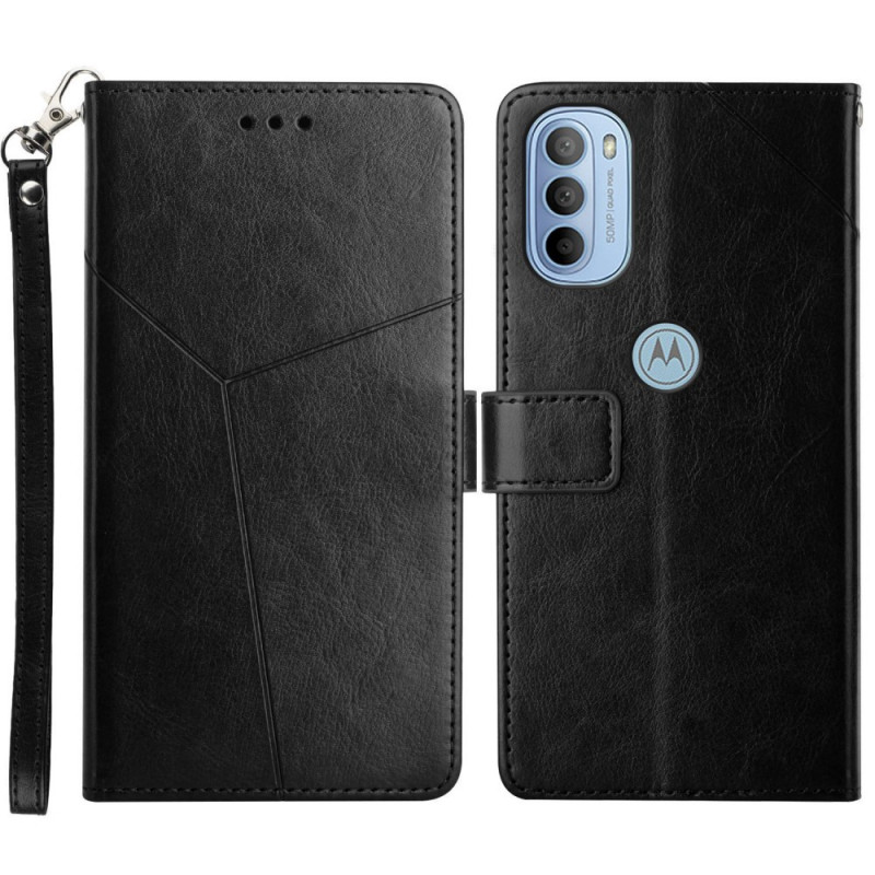 Hülle Moto G51 5G Style Leder Geo Y Design