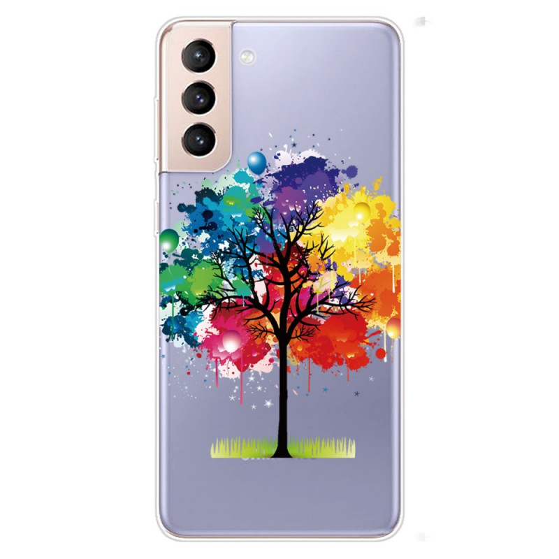 Samsung Galaxy S22 Plus 5G Transparent Aquarell Baum Cover