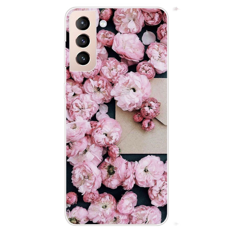 Samsung Galaxy S22 Plus 5G Hülle Rosa Blumen