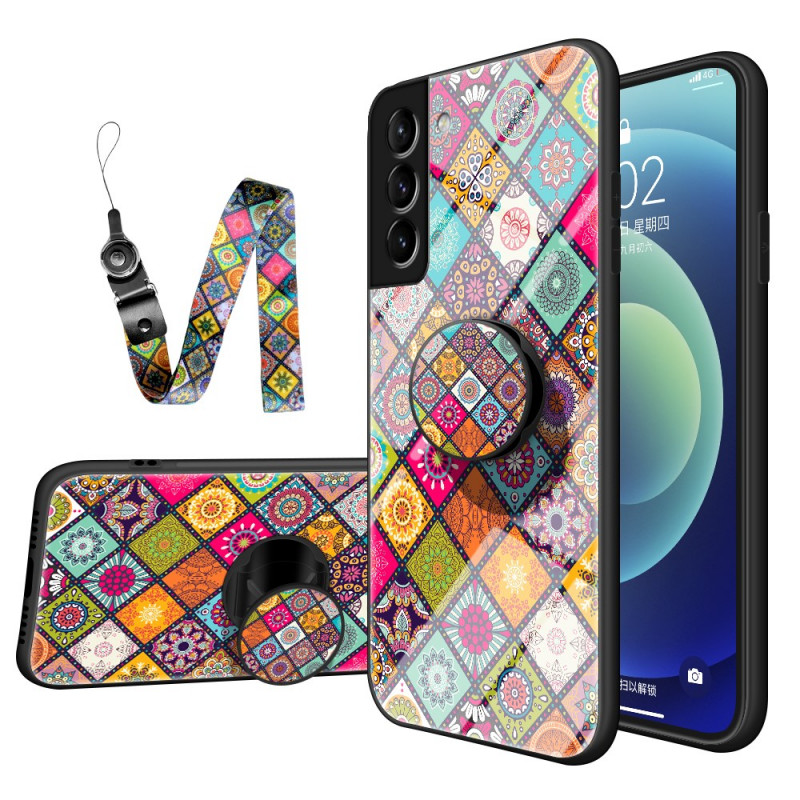 Samsung Galaxy S22 Plus 5G Cover Magnetische Halterung Patchwork