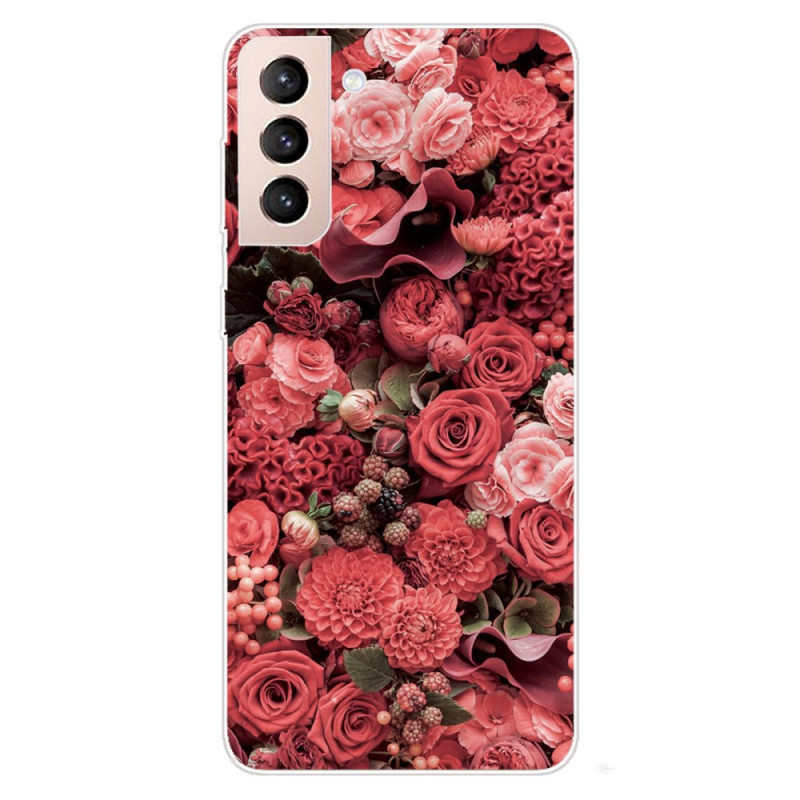 Samsung Galaxy S22 5G Hülle Rosa Blumen