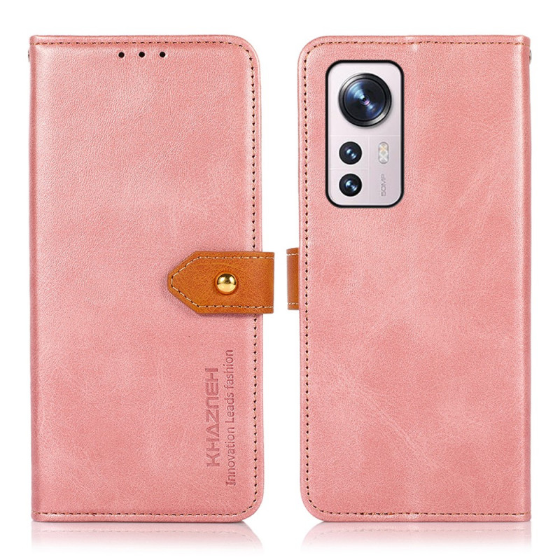 Xiaomi 12 Pro Zweifarbige Tasche Goldene Verschluss
 KHAZNEH