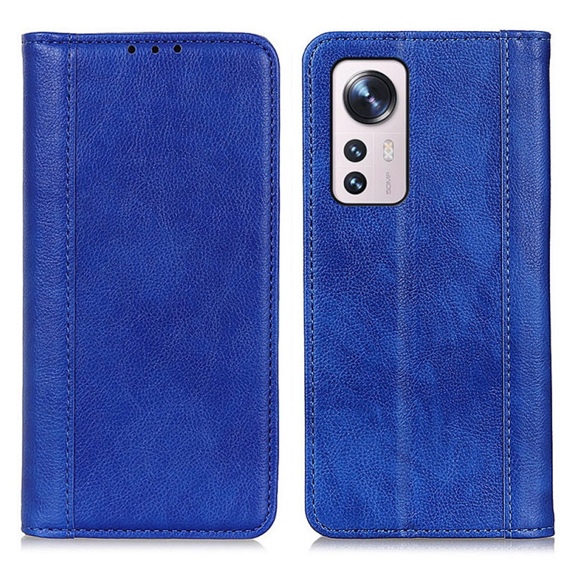 Flip Cover Xiaomi 12 Pro Version Farbig Leder Spaltig