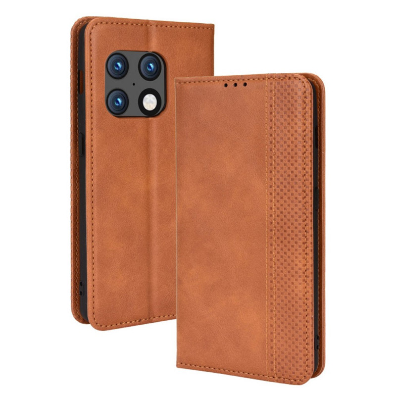 Flip Cover OnePlus 10 Pro 5G Vintage Stylished Leather Effect