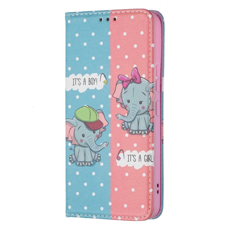 Flip Cover Samsung Galaxy S22 5G Baby Elefanten