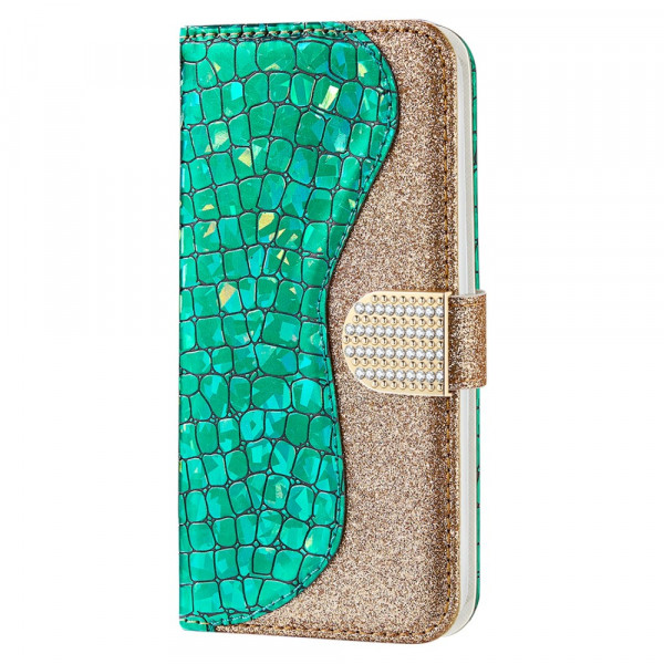 Housse Samsung Galaxy S22 Plus 5G Croco Diamants