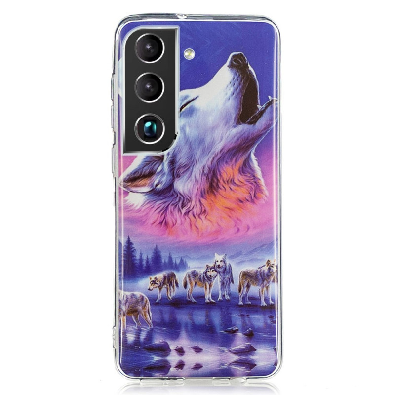 Samsung Galaxy S22 5G Wolf Cover Fluoreszierend