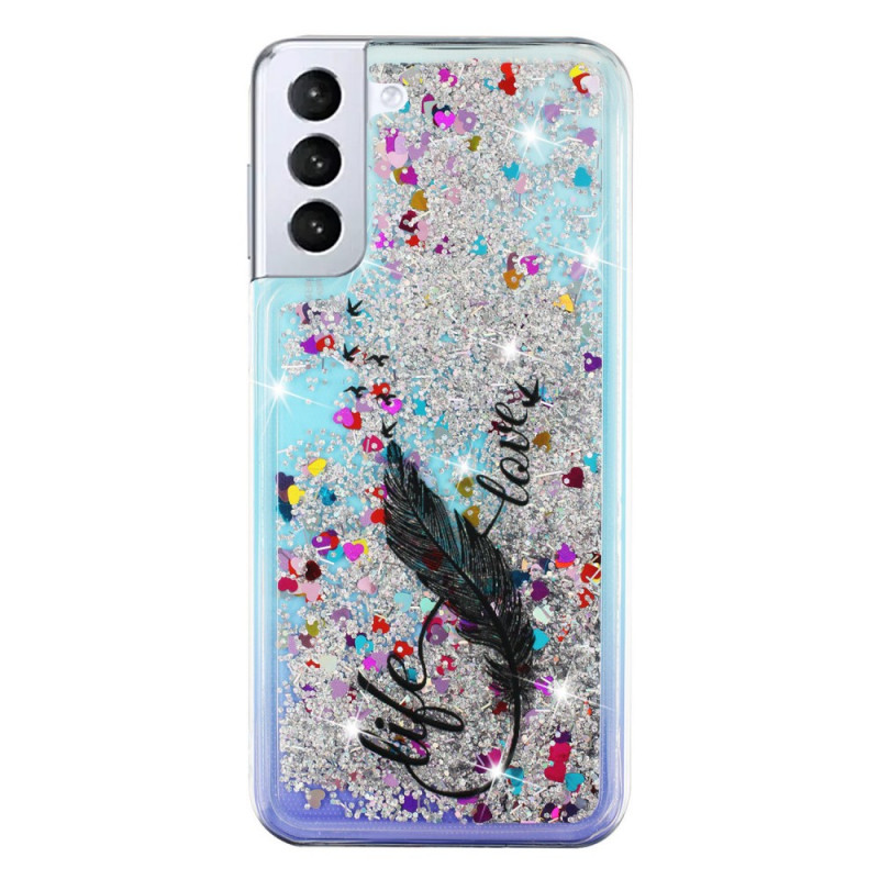 Samsung Galaxy S22 5G Life & Love Glitter Cover