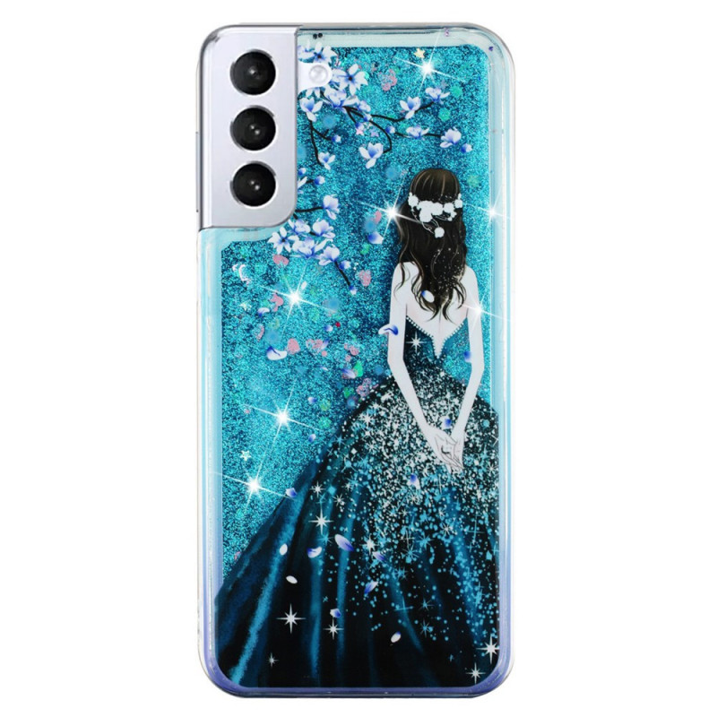 Samsung Galaxy S22 5G Cover Frau Glitzer