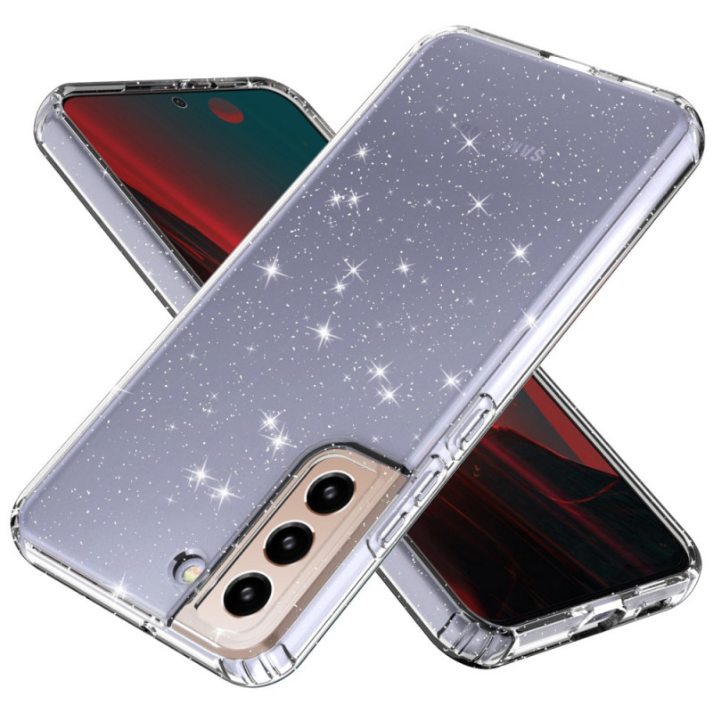 Samsung Galaxy S22 5G Cover Transparent Glitter Design