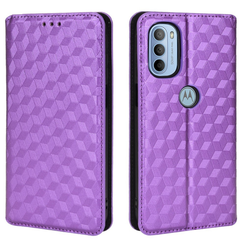 Flip Cover Moto G41 / G31 Lederoptik Diamant