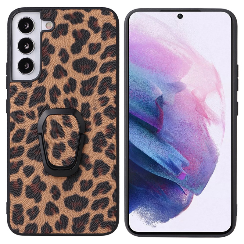 Samsung Galaxy S22 5G Cover Leopard Style Ring-Halterung