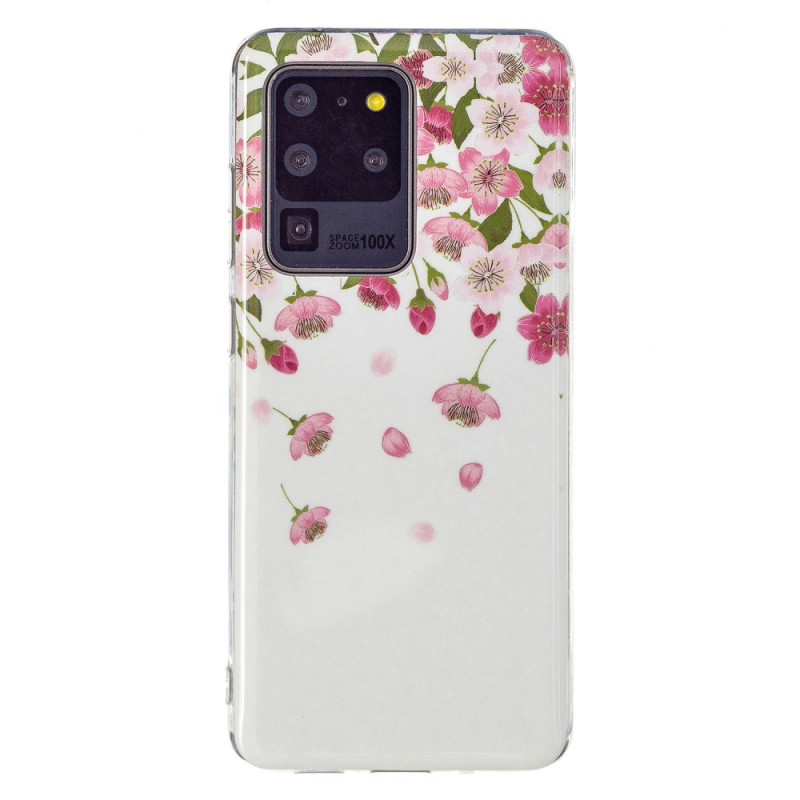 Samsung Galaxy S20 Ultra Fluoreszierende Blumen Cover