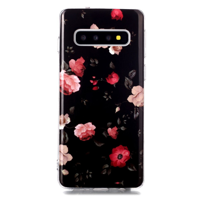 Samsung Galaxy S10 Cover Liberty Flowers Fluoreszierend